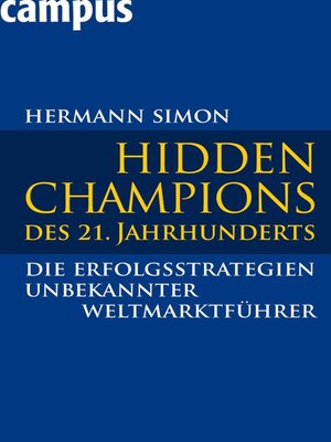 cover image of Hidden Champions des 21. Jahrhunderts